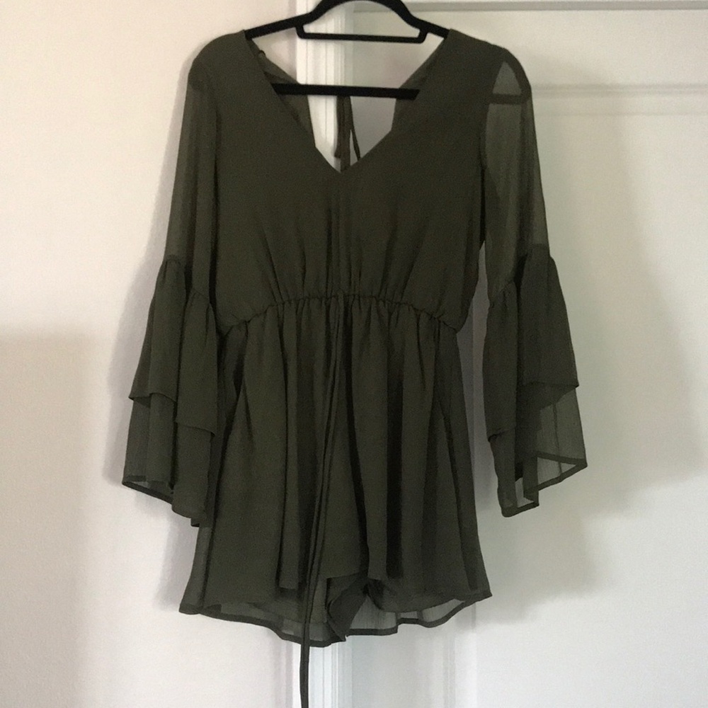 Olive green romper